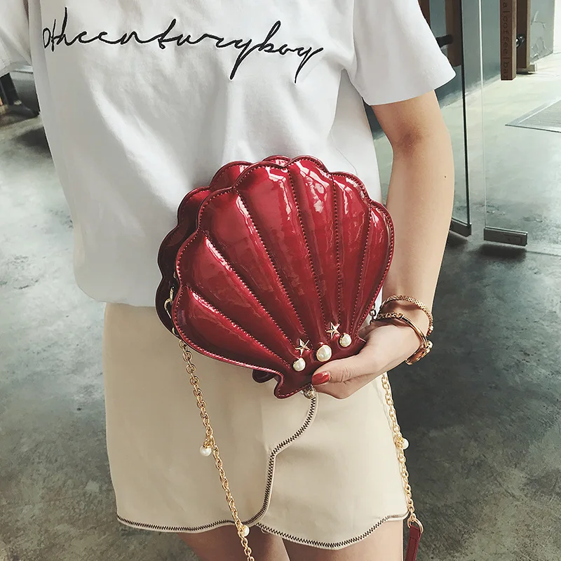 

Glitter Faux Leather Shell Bag Fashion Messenger Bag Clutch Bag Ladies Crossbody Bag for Women 2019 Bolsa Feminina B304