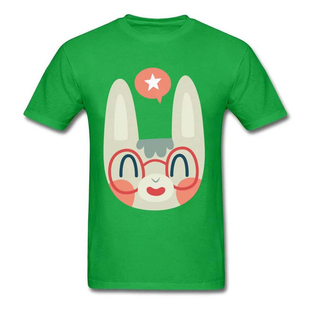 Cute Green Bunny Wearing Glasses_green