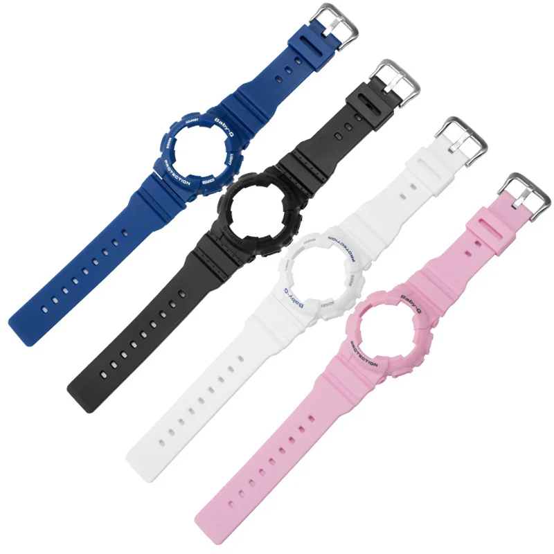 PEIYI Silicone Watchband Replacement Casio BABY-G BA-110 111 112 3A 4A2 Rubber Strap Sports Waterproof Lady Watch Chain