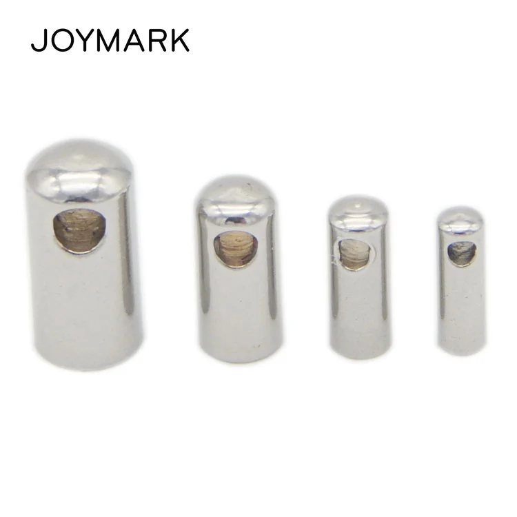 

1.0mm-6.0mm Hole 9 Sizes Stainless Steel Ending Caps DIY Jewelry Findings For Leather Cord Bracelets Jewelry Making BXGA002
