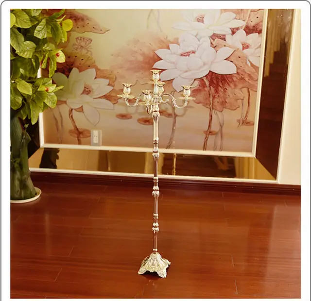 Luxury H65 /85/106cm 5lights Metal Candle Holders Tall Floor