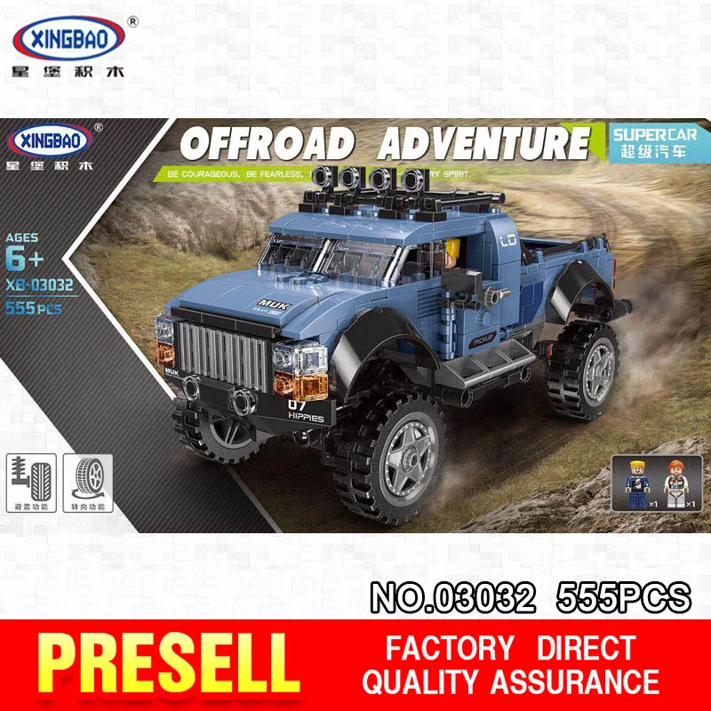 

XINGBAO 03032 Assembly Car The Pick Up Car Set Building Blocks Bricks Educational Toys Kids New DIY Birthday Gifts For Children