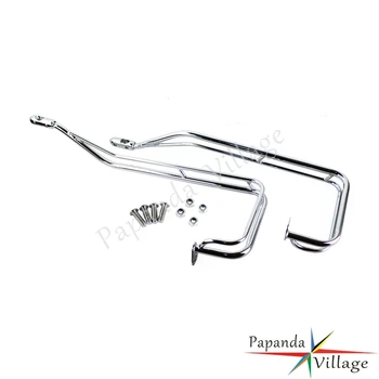 Papanda Motorbike Chrome Twin Rail Saddlebag Guard Protector for Harley Touring Electra Glide Road King Street Glide 2009-2013 Papanda Motorbike Chrome Twin Rail Saddlebag Guard Protector for Harley Touring Electra Glide Road King Street Glide 2009-2013