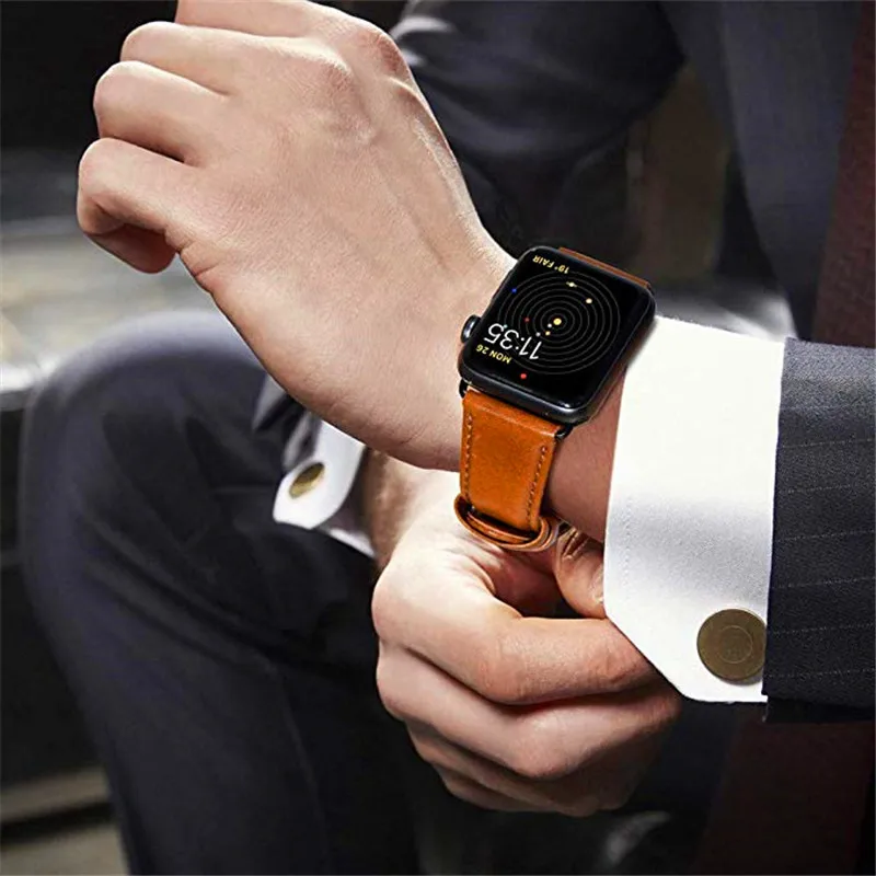 Наручных часов Apple Watch, версии кожаные наручные браслеты для наручных часов Iwatch, 44/42/40/38 мм ремень из натуральной кожи браслет аксессуары для