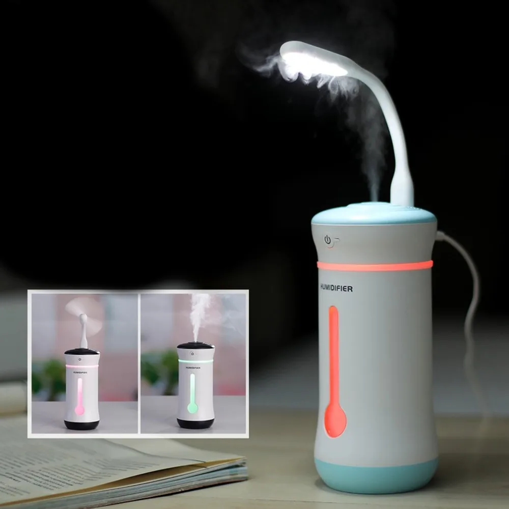 

Night Light LED Lights Electric Essential Maker Mist Special counter Essential Oil Humidifier 3 In 1 Multifunctional USB 300ML