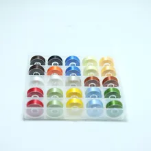 25 шт в 14 разных цветов Размер L бобина с намотанной нитью для вышивки в прозрачный пластиковый органайзер коробка