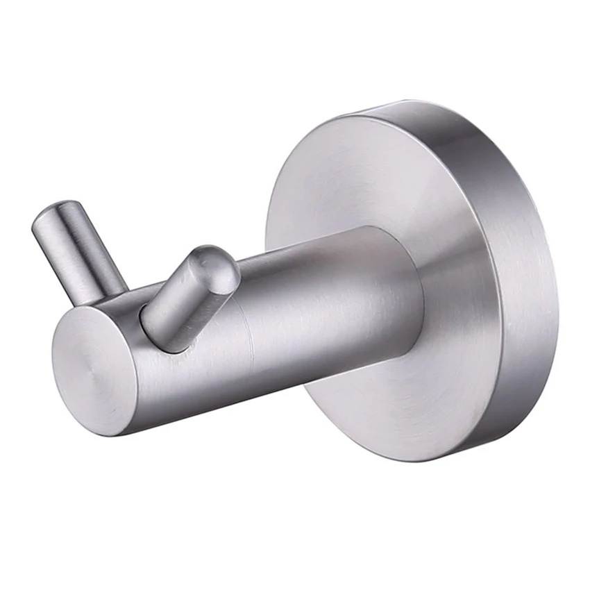 

A2161-2 Bathroom Double Prong Robe and Towel Hook, Brushed Stainless Steel
