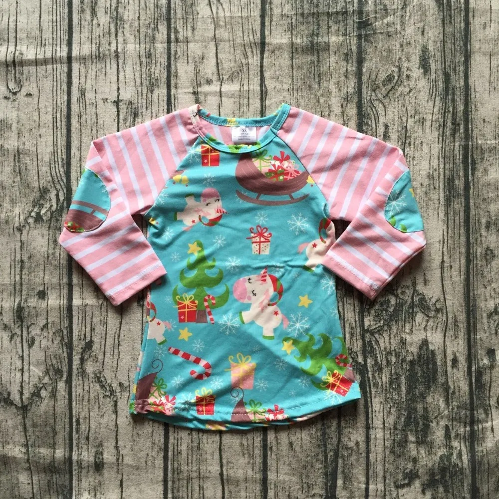 baby girls children Christmas raglans girls Christmas unicorn and Christmas tree tee raglans stripes sleeve milksilk raglans baby girls children Christmas raglans girls Christmas unicorn and Christmas tree tee raglans stripes sleeve milksilk raglans