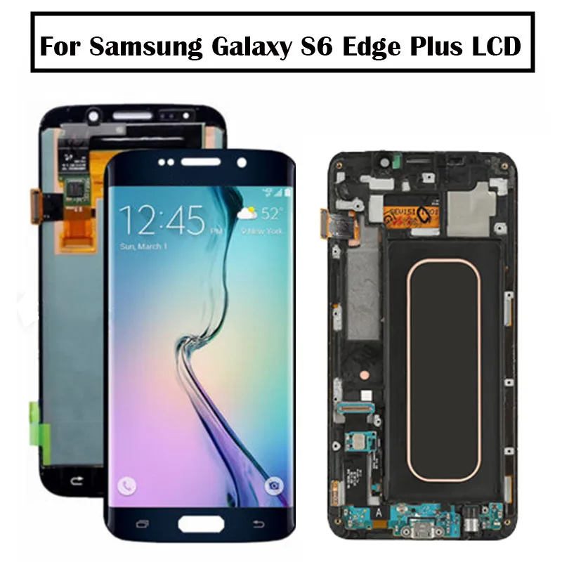 

For Samsung Galaxy S6 Edge Plus LCD G928 G928F Display Touch Screen Assembly Replacement For 5.7" SAMSUNG S6 Edge Plus LCD+frame
