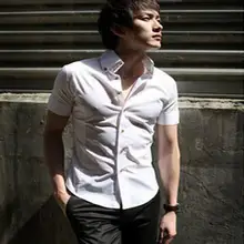 Мужская одежда большего размера,, новая Корейская версия рубашки с длинными рукавами и воротником на пуговицах