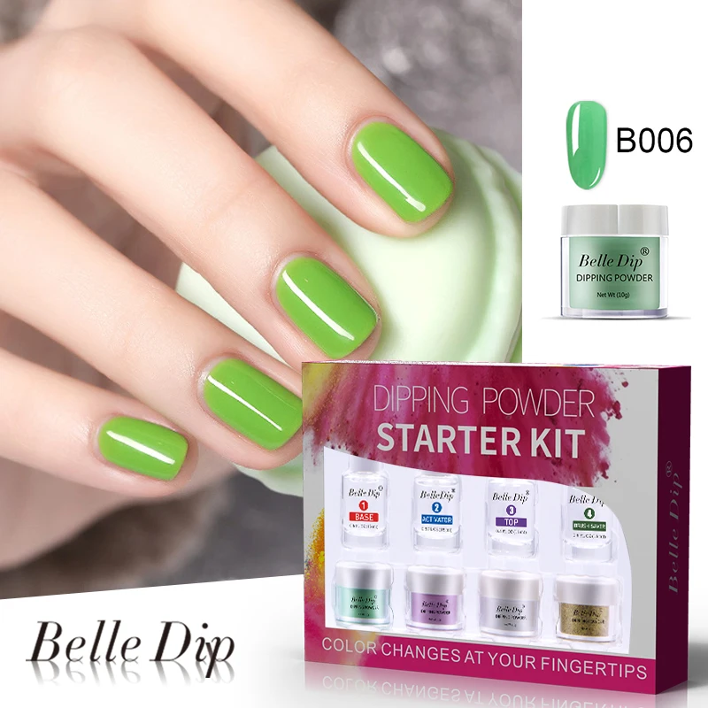 

BELLE DIP dip powder starter kit 10g 15ml quickly dry gel long lasting without lamp cure dip powder system kit nail art design