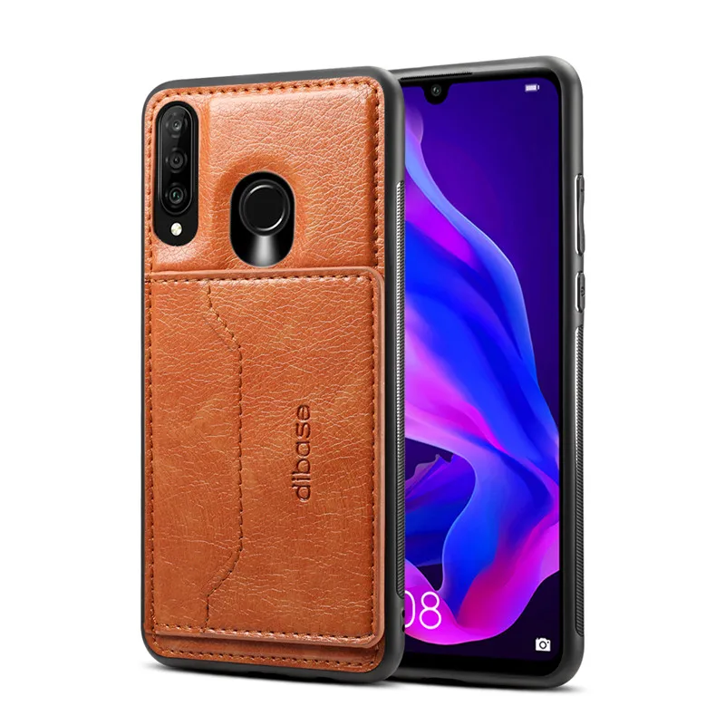 Чехол-книжка для huawei P30 P20 P Smart mate 20 Lite Pro из кожи+ ТПУ с магнитной подставкой Чехол для Honor 10 Lite View 20 - Цвет: Хаки