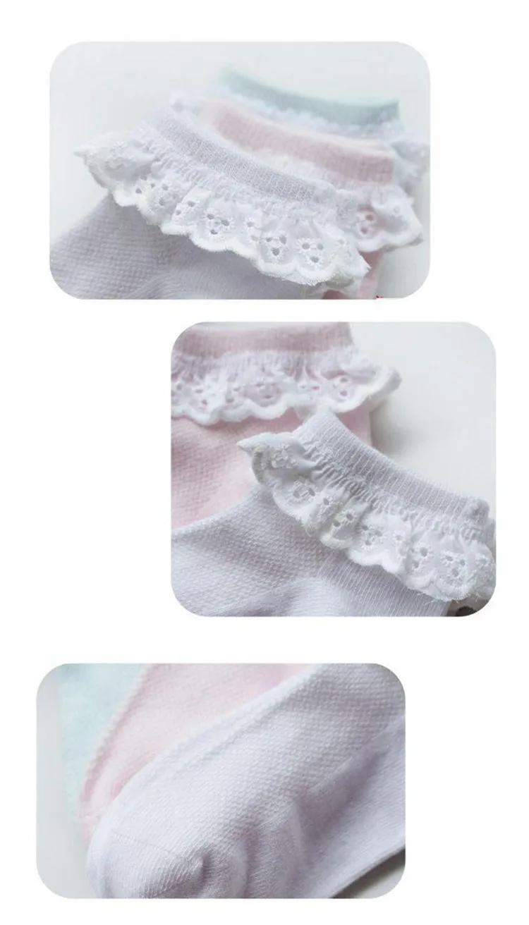 Носки для девочек летние детские хлопковые Модные дышащие кружевные сетчатые носки принцессы Подарки для детей от 2 до 12 лет,, CN