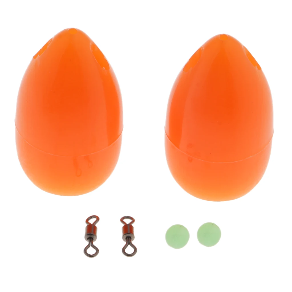 6pcs Floating Bombarda Float Long Distance Casting Lure Trout Pose Sbirolino 3.6g with Swivels, Beads