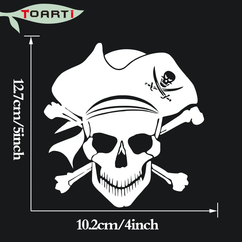 Pirate Bandana Jolly Roger Skull and Crossbones Sticker Car Window Truck Decal