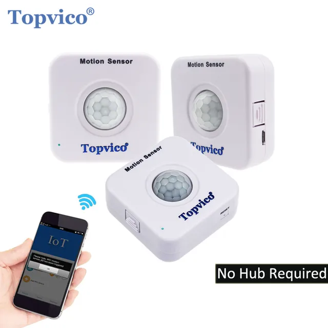 Topvico 3pcs WIFI Motion Sensor APP Control PIR Sensor WIFI Movement