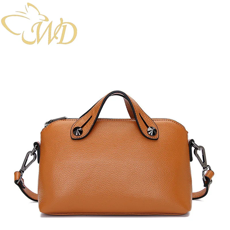 

Women Leather Shoulder Bag Daily Soft Head Layer of Cow Leather Simple Female Go out Carry Handbags 2019 Winter Sales