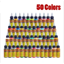 50 шт. набор чернил татуировки Постоянный макияж с микроволокном искусство пигмент 30 мл Краска для татуажа для брови, подводка, губы всего 50 цветов