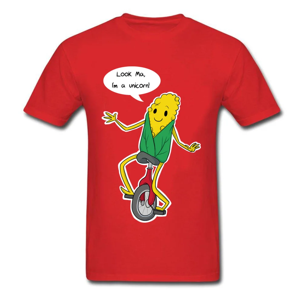 Look Ma Im a Unicorn T-shirts Company Short Sleeve Street 100% Cotton Fabric Round Neck Mens Tops T Shirt Summer Tshirts Fall Look Ma Im a Unicorn red
