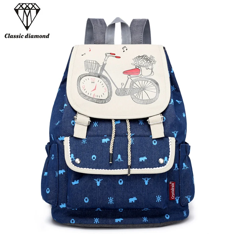 

2018 Preppy Style Women Backpack Printed Drawstring Backpacks for School Teenagers Girls Female Casual Rucksack Mochila Feminina