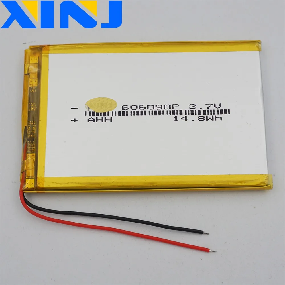 

XINJ 3.7V 4000mAh Lithium Polymer Rechargeable LiPo Battery 606090 For PSP PS5 GPS PDA MID PSP Phone PDF Power bank Portable DVD