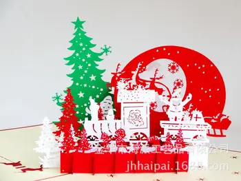 

Manufacturers selling exquisite three-dimensional laser hollow Christmas card Christmas Eve New Year greeting cards can be custo