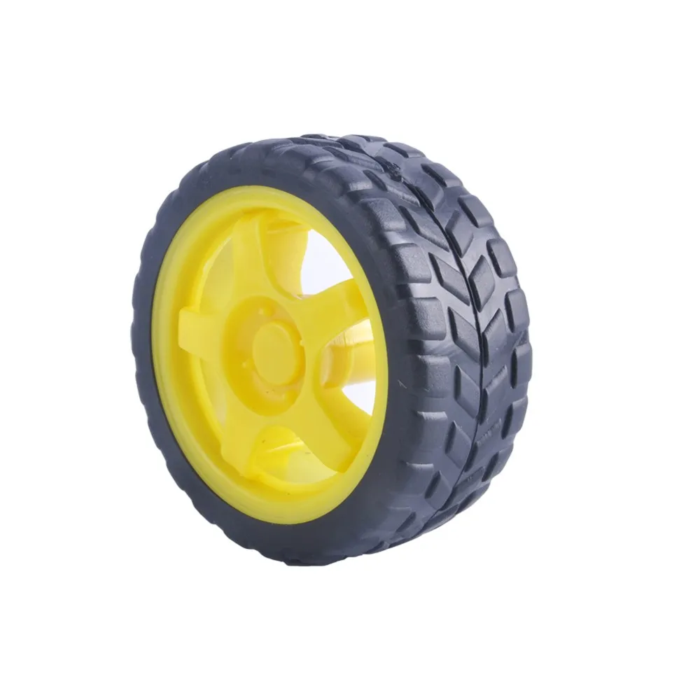 DC3-6V Uniaxial DC Geared Motor TT Magnetic Gearbox with Tire Whee By DIY FZ1178X2 (6)