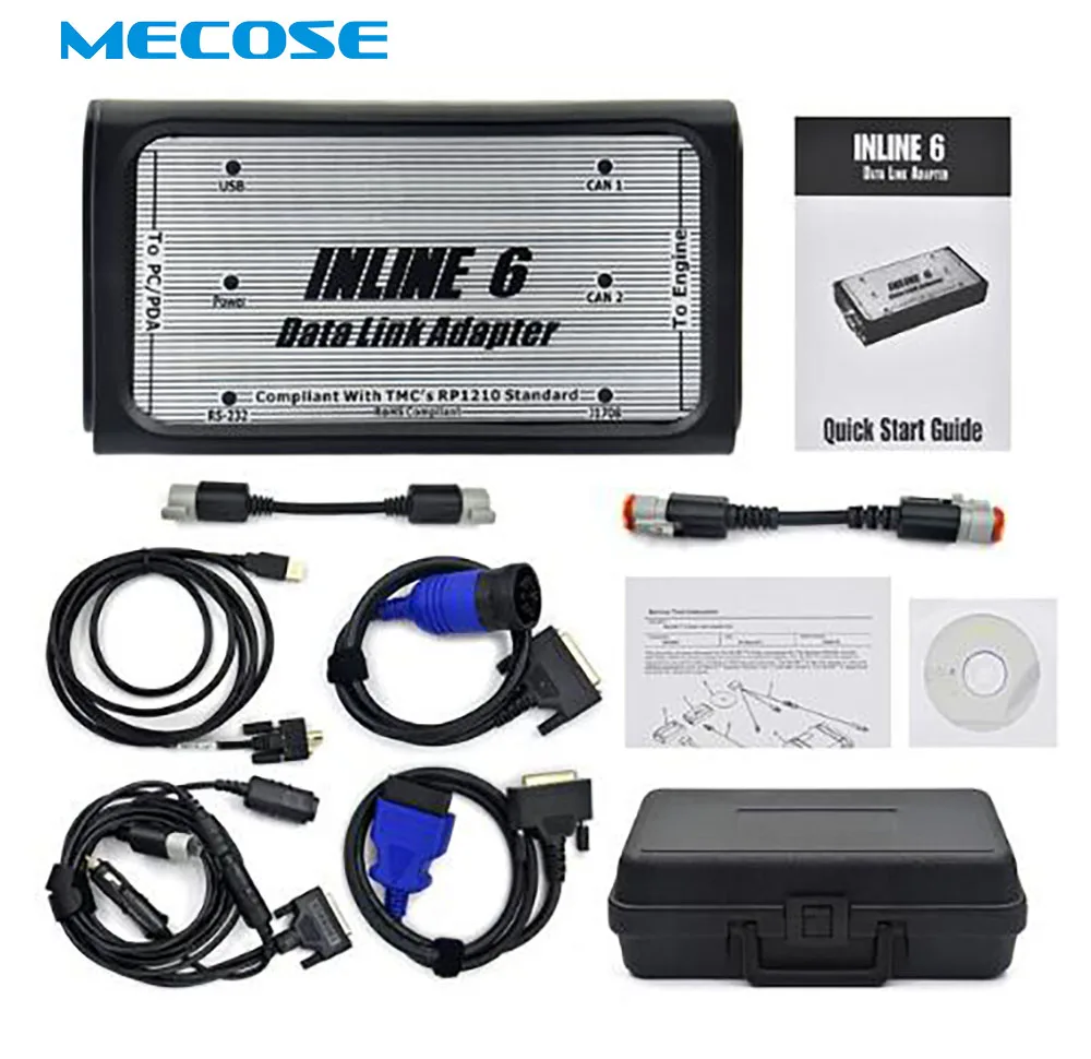 

INLINE 6 Data Link Adapter Insite v7.62 Data Link Adaptor for Cummins Heavy Duty Truck Diagnostic Tool Diesel Truck Scanner