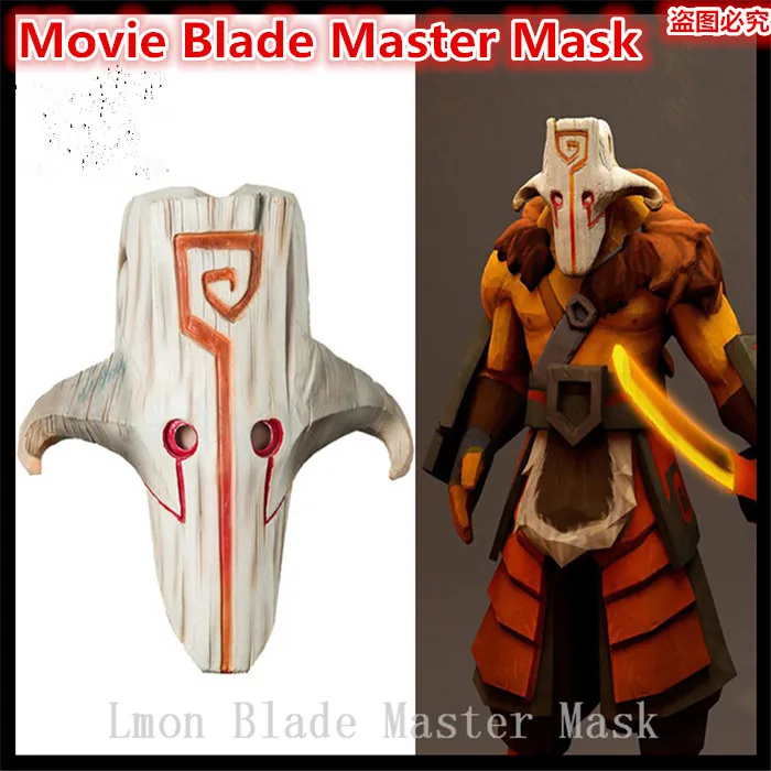  Free shipping Halloween Party Movie Dota 2 Mask Cosplay Juggernaut Mask Latex Halloween Costume Par