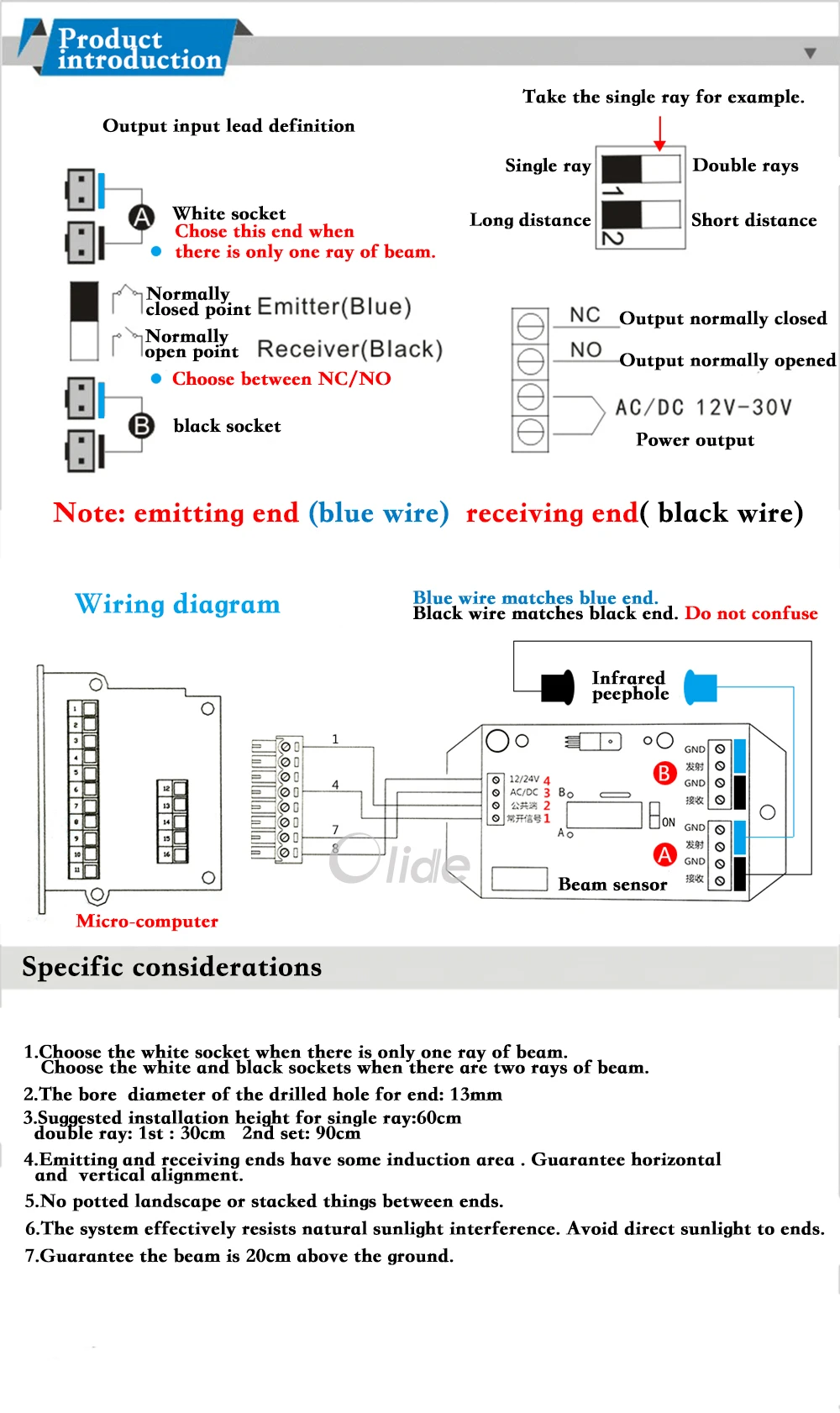 Automatic Sliding Door Safety Beam Sensor 4
