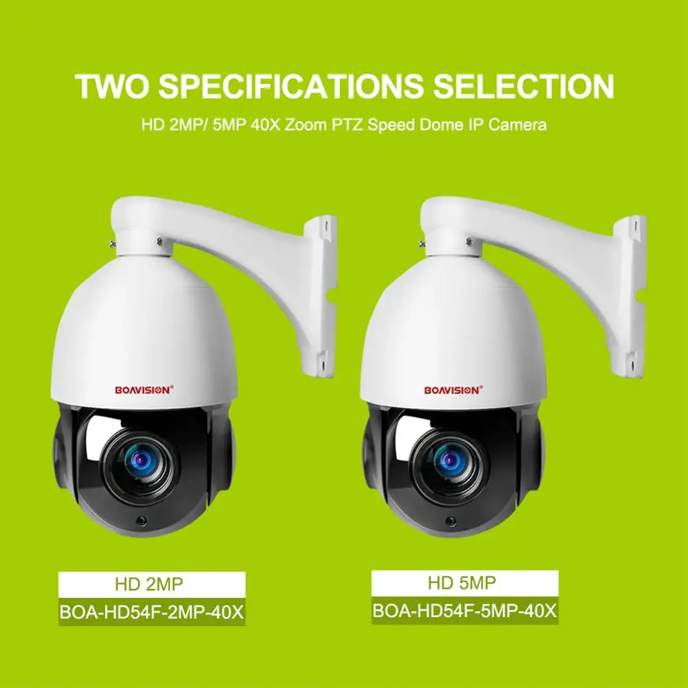 Купольная инфракрасная камера видеонаблюдения 4 дюйма HD 1080P 5 Мп PTZ IP 40x зум 2 МП 50 м