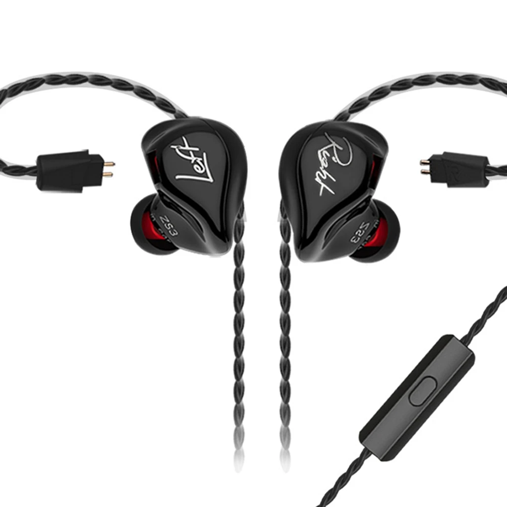 Наушники вкладыши KZ ZS3 HiFi с шумоизоляцией эргономичная съемная гарнитура со