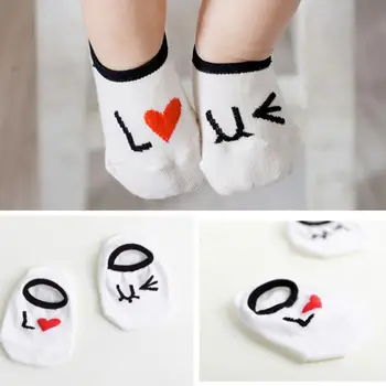 

Baby Cartoon Love Anti-slip Low Cut Breathable Cotton Ankle Boat Floor Socks