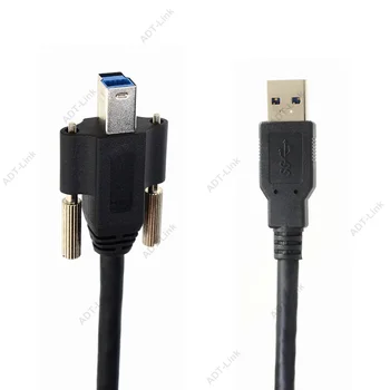 

USB Printer Cable USB Type B Male to A Male USB 3.0 Cable screws lock for Machine Vision Camera Epson HP ZJiang Label Printer