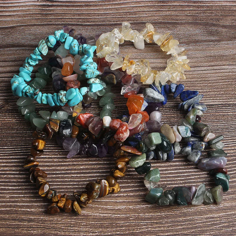 

LanLi fashion natural Jewelry 6x8/8x10mm amorphous macadam Loose beads DIY woman bracelet necklace ear stud accessories