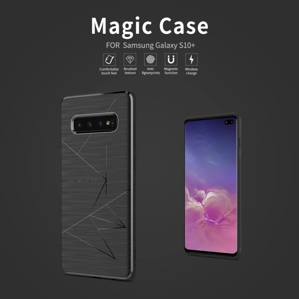 Чехол NILLKIN Magic для samsung Galaxy S10/S10 Plus/S10e адсорбционный магнит чехол автомобильный магнитный держатель Беспроводное зарядное устройство задняя крышка