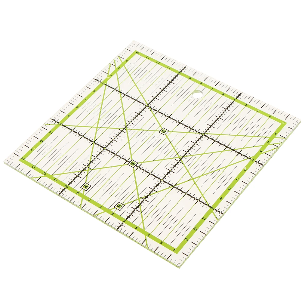 15x15cm Quilting Patchwork Template Ruler Clear Sewing Needle Tools Marking Ruler for Sewing Crafts Scrapbook DIY Accessories