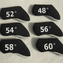 Неопреновый Гольф песок Клин головной убор Набор клинов крышка головки 6 шт./упак. черный цвет Duble цифры напечатаны