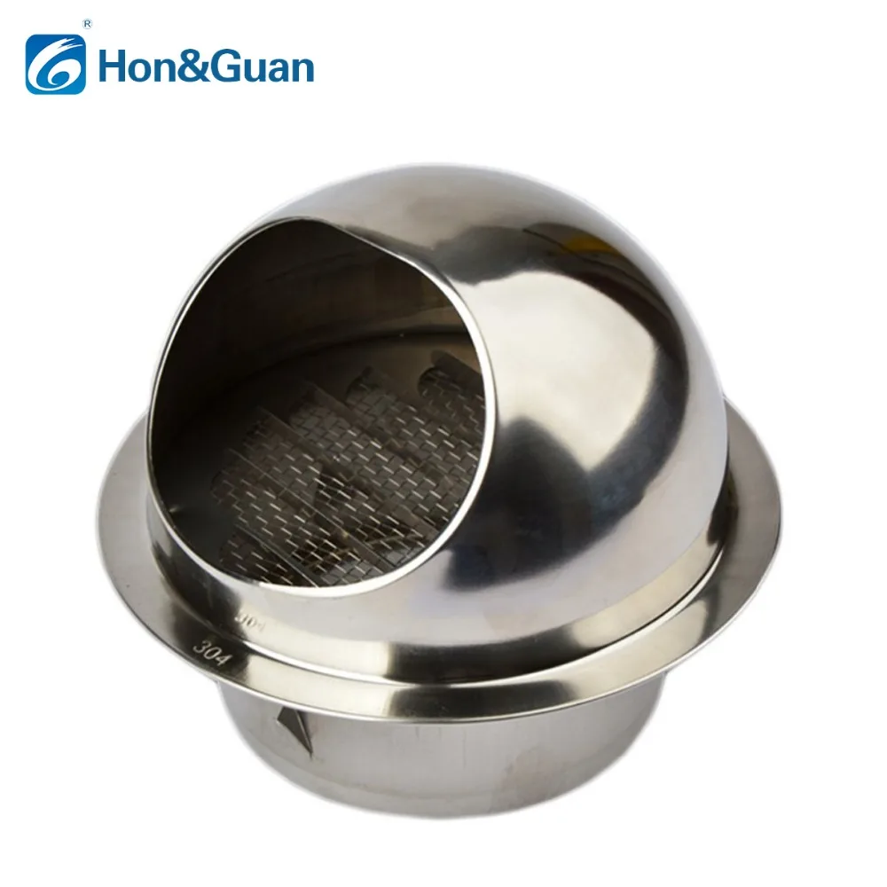 Hon&Guan 4 Inch / 6 Inch 304 Stainless Steel Round Air Grille Ventilation Cover Wall Vent Outlet (100mm or 150mm) Hon&Guan 4 Inch / 6 Inch 304 Stainless Steel Round Air Grille Ventilation Cover Wall Vent Outlet (100mm or 150mm)