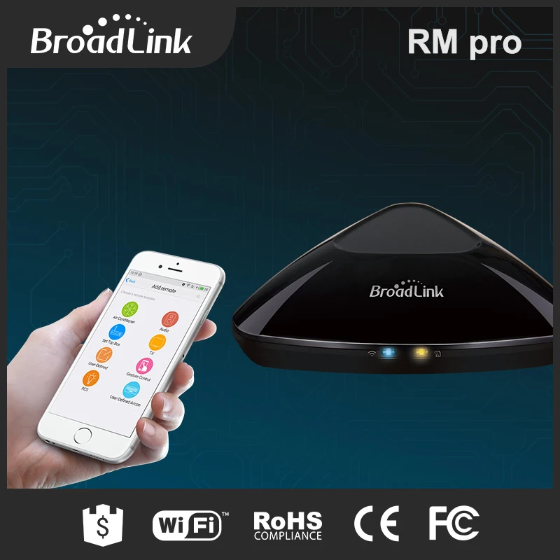 

Smart Home Automation Broadlink RM2 RM PRO Universal Intelligent Remote Controller WiFi+IR+RF Switch Via IOS Android Phone