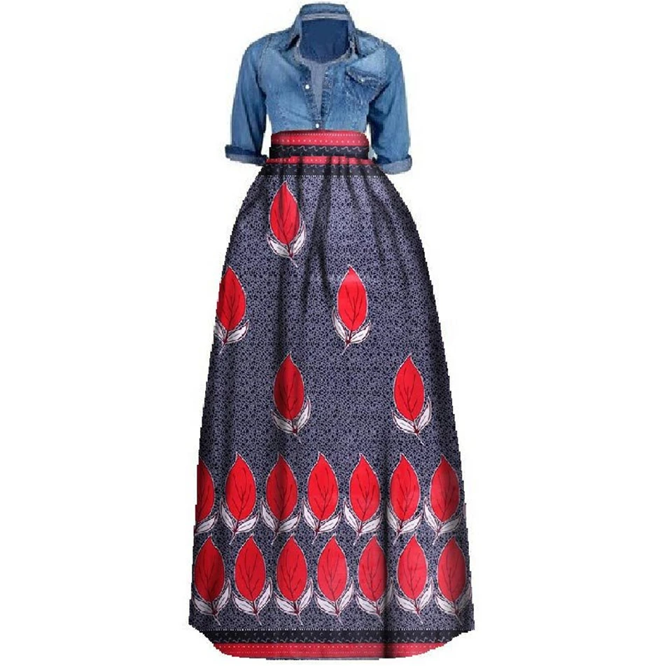 20Color African Fashion Women Dashiki Skirt 100%Cotton High Waist Bazin Riche Traditional Africa Ladies Clothes S-6XL