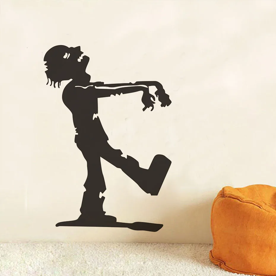 Walking Zombie The Mummy Halloween Party Decals Modern Wall Sticker For Kids Bedroom Living Room Home Decor Waterproof Wallpaper (4)