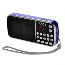 Портативный fm-радио портативный цифровой аудио музыкальный плеер динамик светодиодный фонарик Поддержка TF карта USB AUX бренд