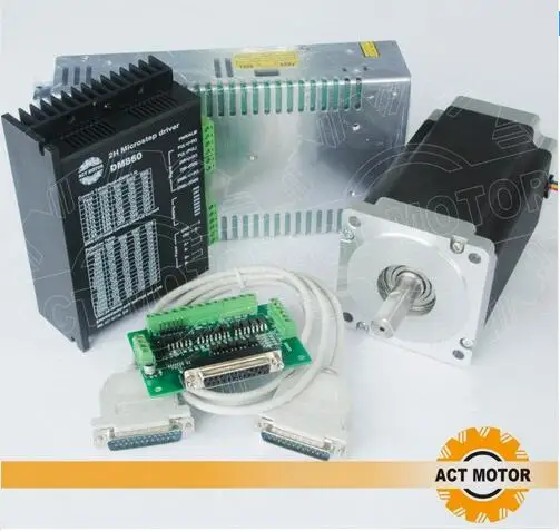

ACT motor nema 34 stepper motor 151mm/3.5A / 1600oz-in with driver ,power cutting mill