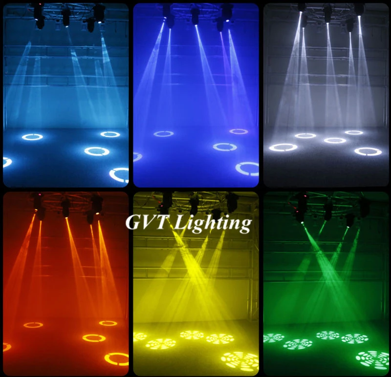 UKfog 7 LED + 48 SMD LED par palcoscenico, 2 in 1 RGBW/DMX, luci da DJ 6/10 CH, 4 modalità di