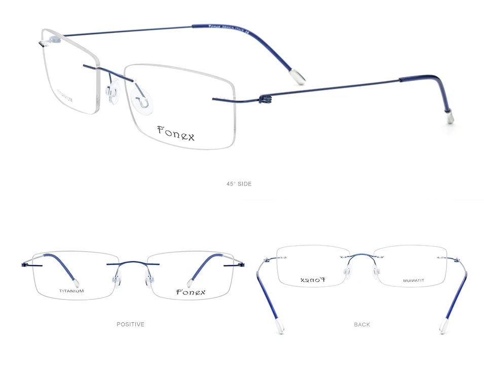 Титановый сплав оправа для очков мужские ультралегкие очки без оправы по рецепту для близорукости женские очки без винтов 9201