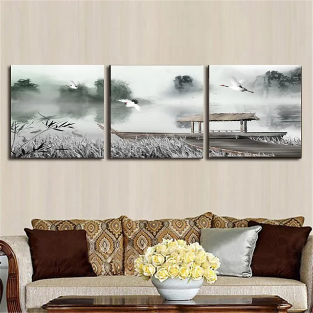 Canvas schilderij Chinese schilderen voor woonkamer muur thuis ... Canvas schilderij Chinese schilderen voor woonkamer muur thuis ...