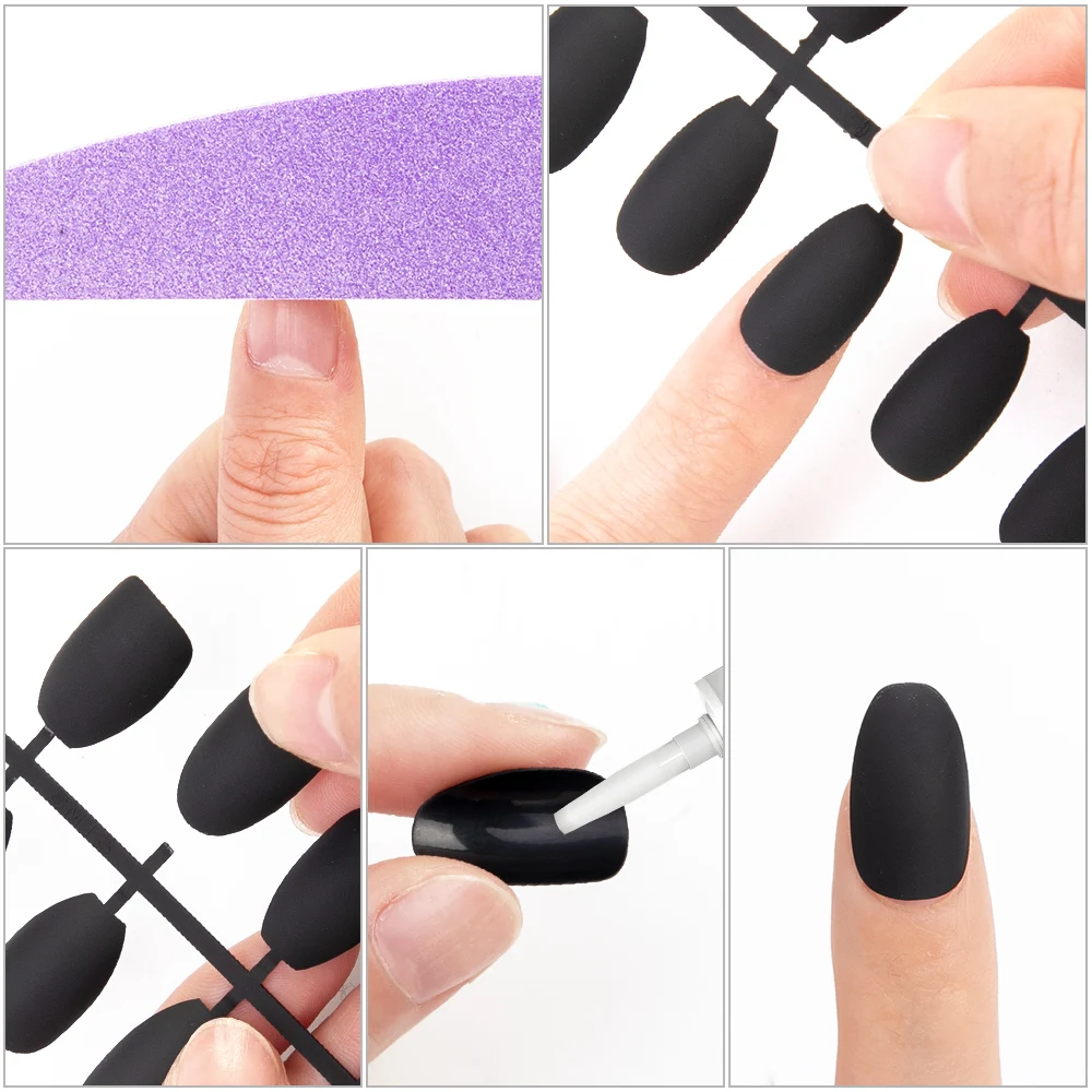 Dmoley матовые наконечники для накладных ногтей 24 шт модный дизайн ногтей маникюр поддельные формы для ногтей для наращивания ногтей маникюр инструмент