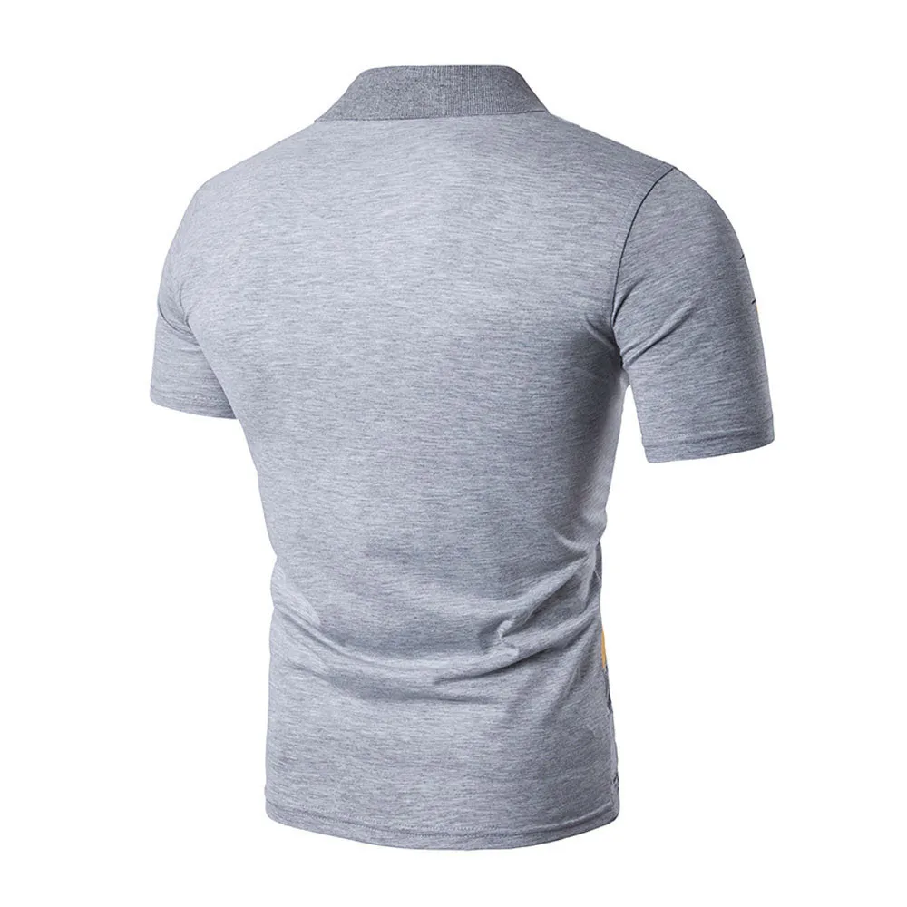 poloshirt men print casual fashion mens polo shirt summer Slim Sports Short Sleeve Casual camisa polo d90701