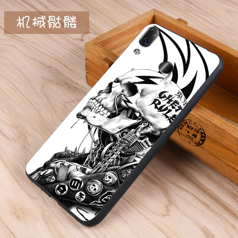Lenovo Z5 Case Original Cover Case for Lenovo Z5 Case Cartoon Cover Silicone Skin Wolf Fish Skull z5 Fundas 100% BiNFUL 23